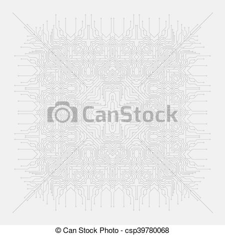 450x470 Circuit Board Background. Vector Illustration.