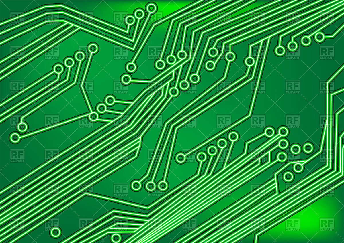 1200x849 Circuit Board Green Background Vector Image Vector Artwork Of