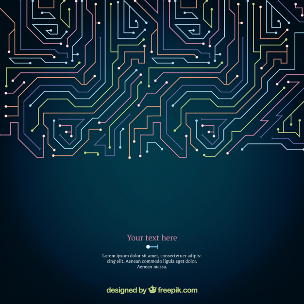 626x626 Colored Circuit Board Background Vector Premium Download