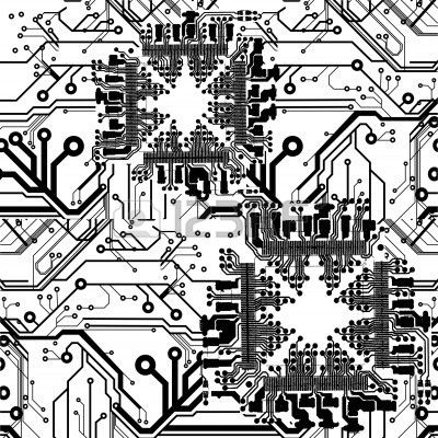 400x400 Electronic Industrial High Tech Circuit Board Vector Background In