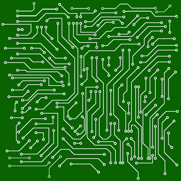 700x700 Circuit Board Vector Background Wall Mural We Live To