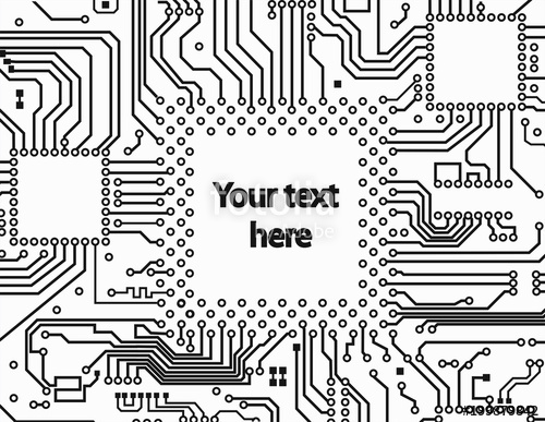 500x387 High Tech Electronic Circuit Board Vector Background Stock Image