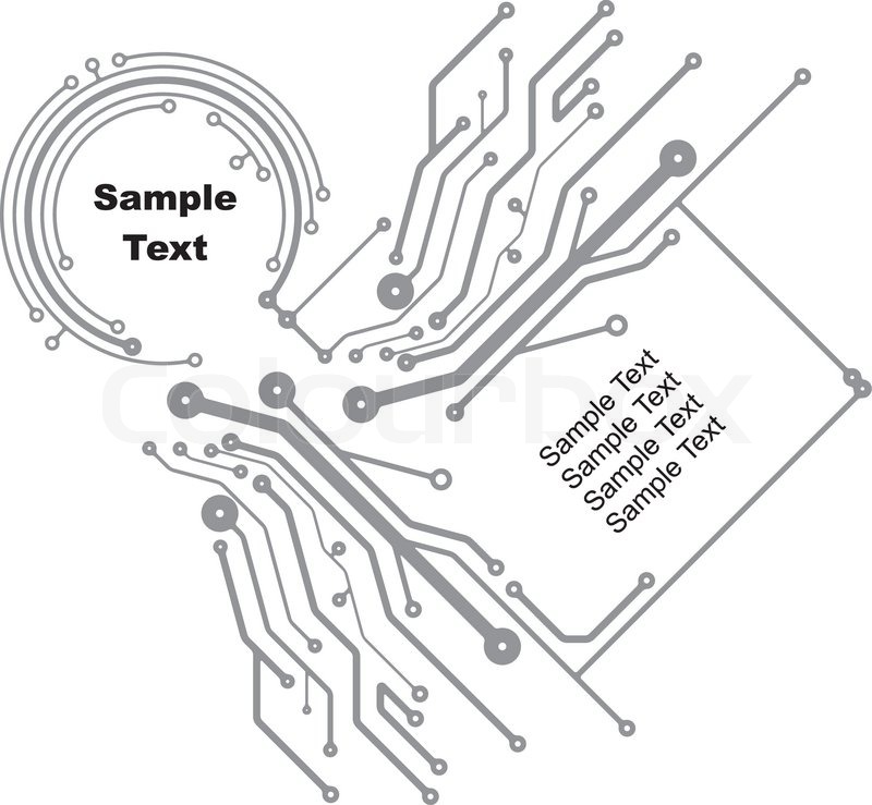 800x739 Abstract Tech Background With Circuit Board Stock Vector Colourbox