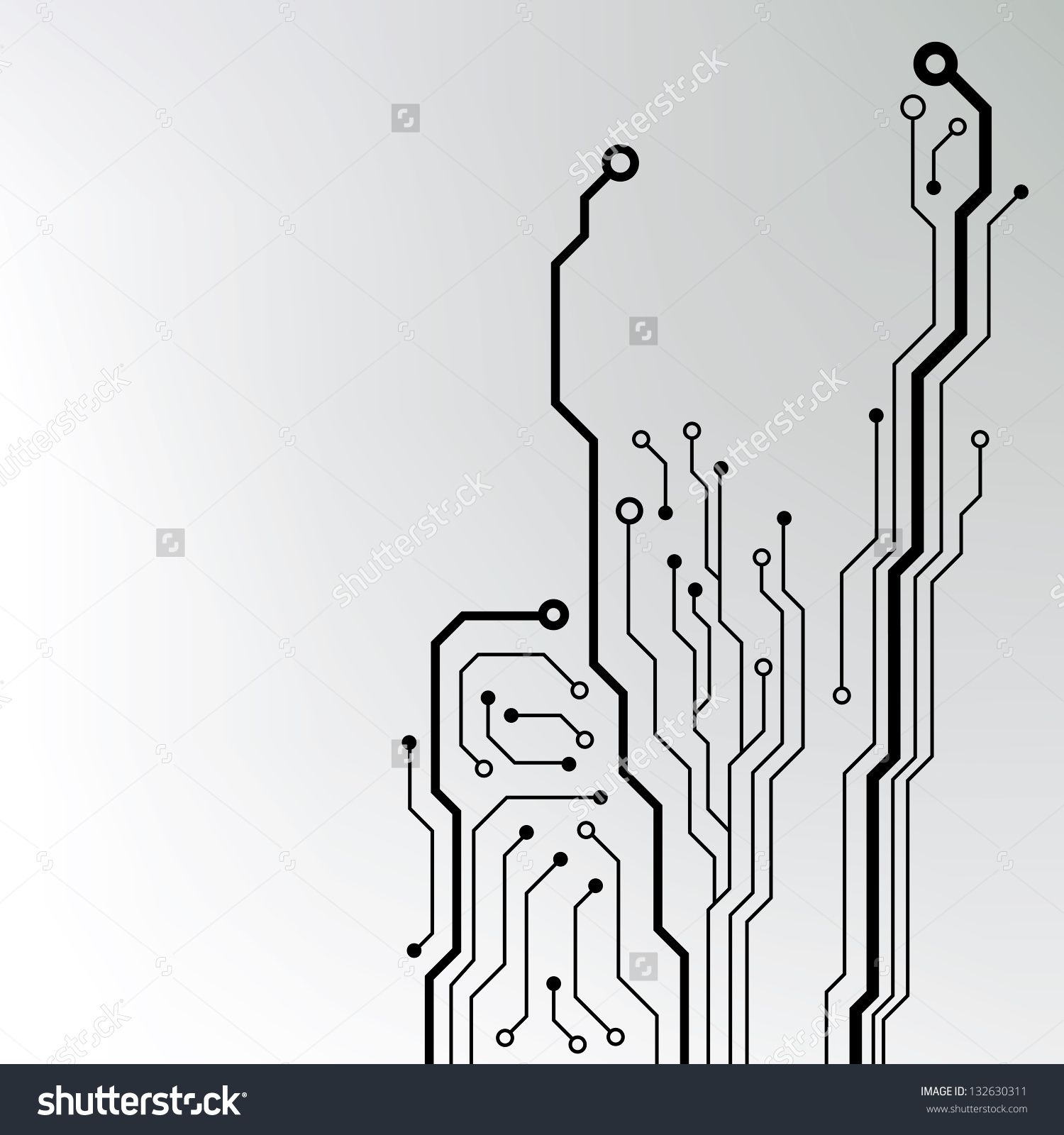 1500x1600 Circuit Board Pattern. Abstract Technology Circuit Board Vector