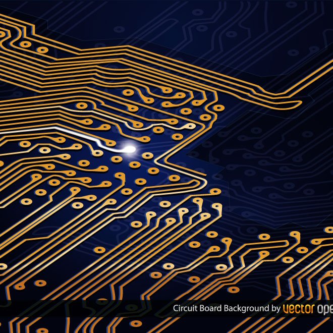 660x660 Free Circuit Board Vector Illustration.ai Psd Files, Vectors
