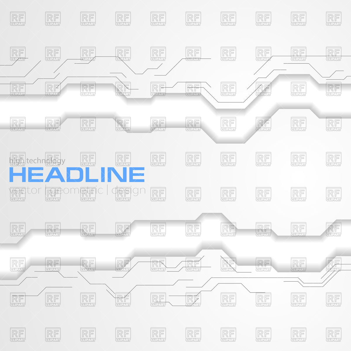 1200x1200 Grey Technology Background With Circuit Board Vector Image