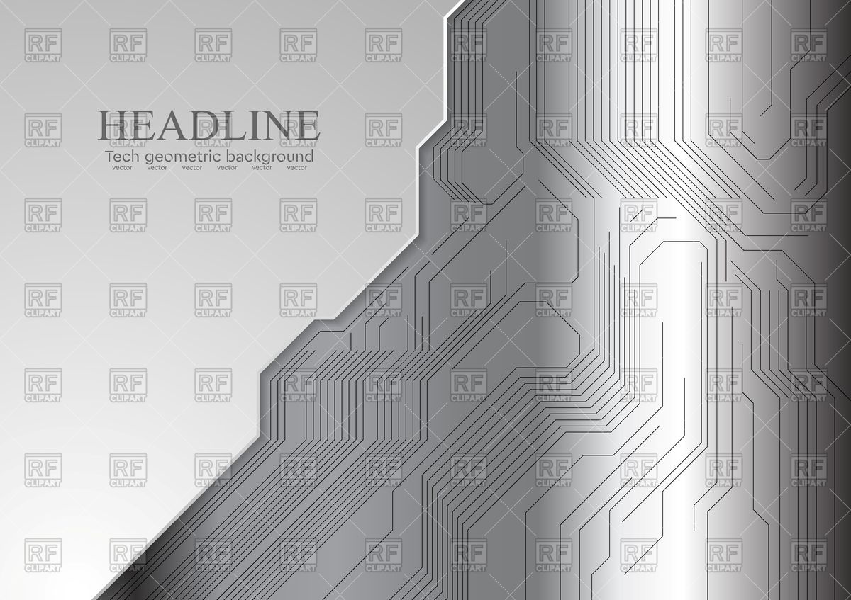 1200x847 Abstract Metallic Background With Circuit Board Vector Image