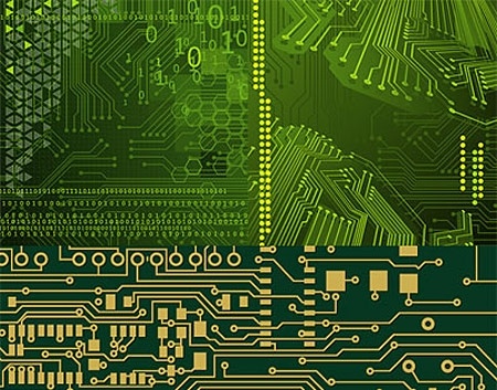 450x353 Circuit Board Background Template Green Realistic Design Free