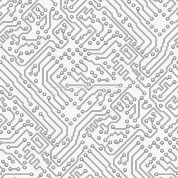 600x600 Circuit Board Vector Computer Seamless Pattern Vector Illustration