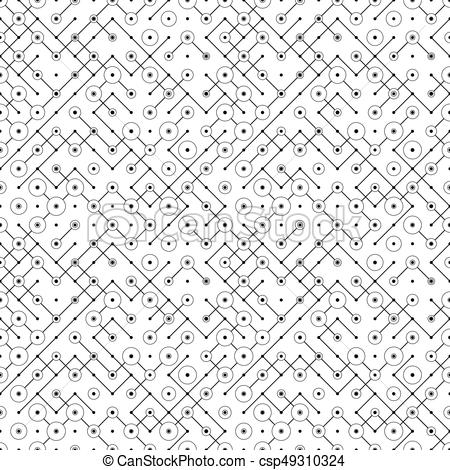 450x470 Seamless Circuit Board Pattern. Vector Regular Texture.