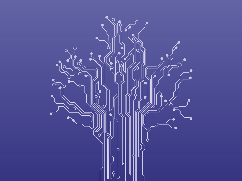1024x765 Circuit Tree Vector Vector Art Amp Graphics