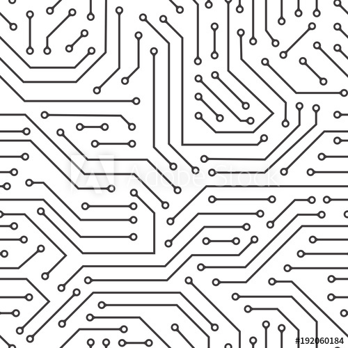 500x500 Digital Technology Seamless Pattern. Seamles Electronic Circuit