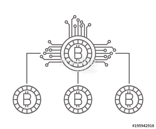 500x413 Bitcoin Money With Circuit Vector Illustration Design Stock Image