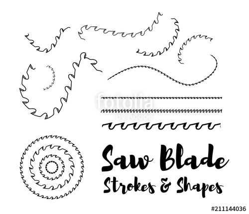 500x430 Circular Saw Blade Strokes And Shapes Vector On White Background