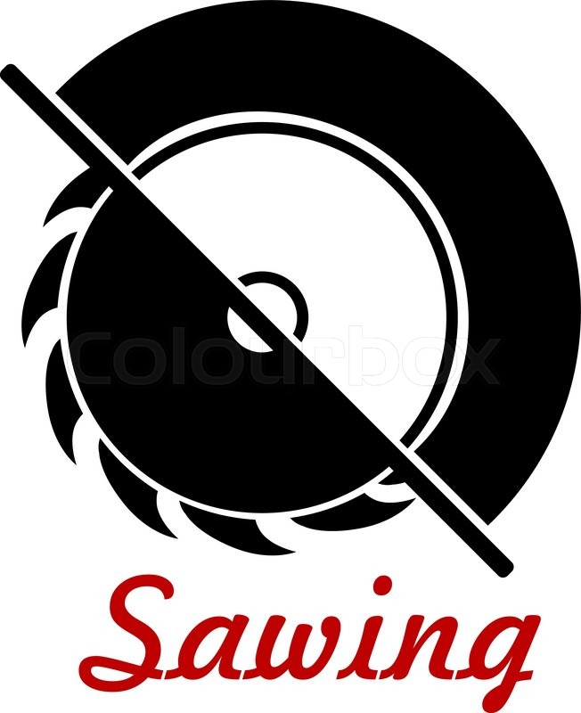 652x800 Bench Saw Tool Black Silhouette With Sharp Circular Saw Blade