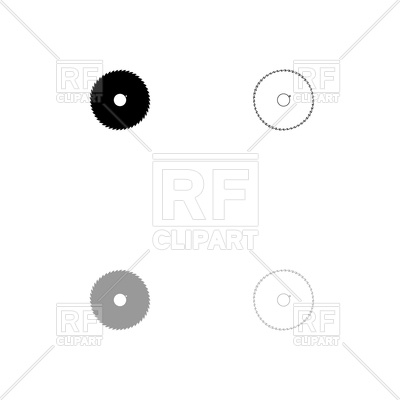 400x400 Circular Saw Blade Icons On White Background Vector Image Vector
