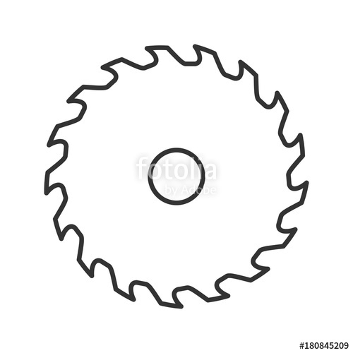 500x500 Circular Saw Blade Linear Icon Stock Image And Royalty Free