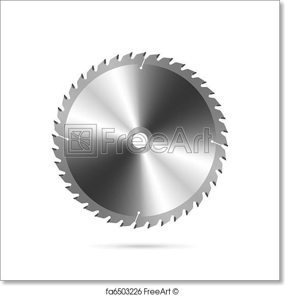 561x581 Free Art Print Of Circular Saw Blade. Vector Illustration Of A
