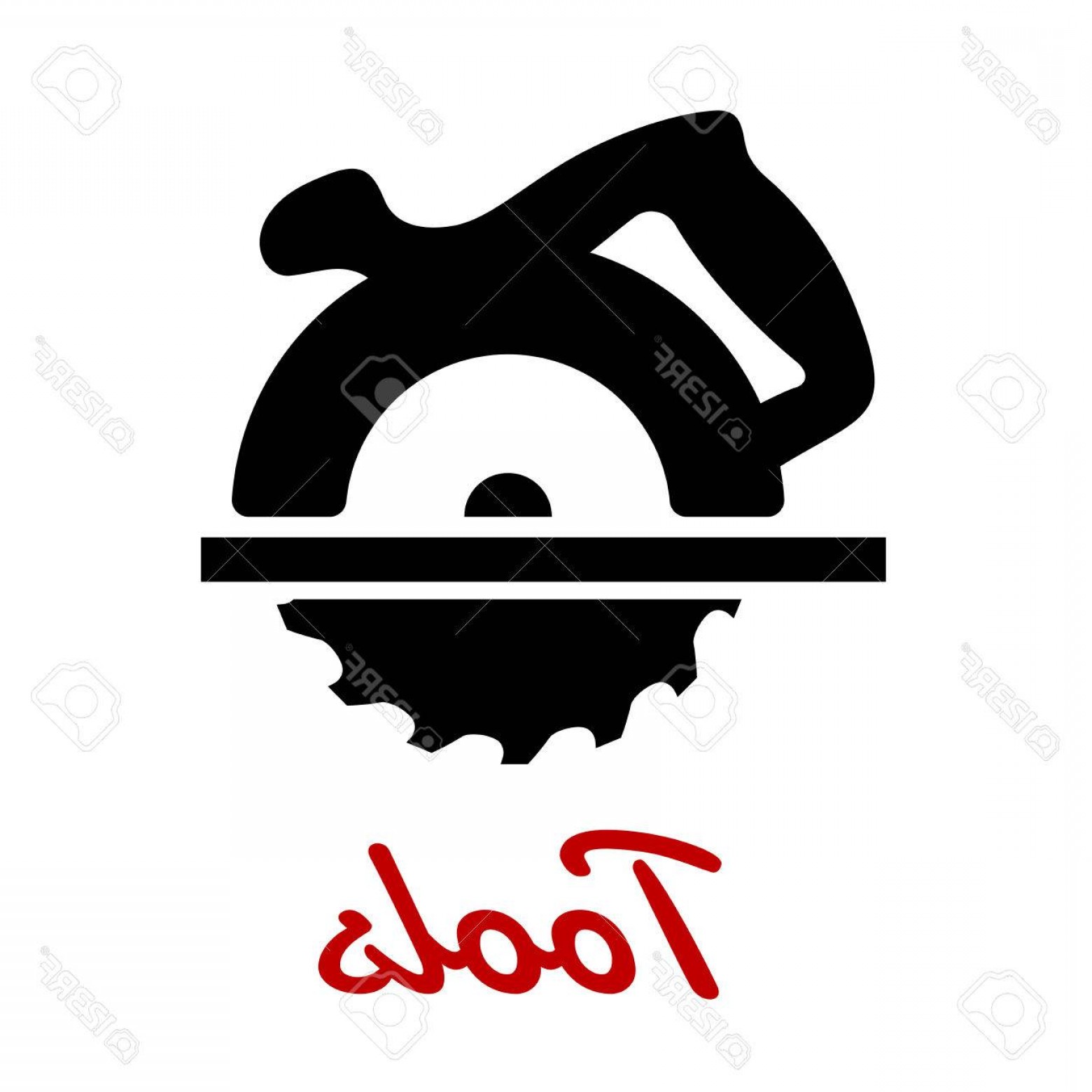 1560x1560 Photostock Vector Miter Saw Black Icon With Circular Saw Blade And