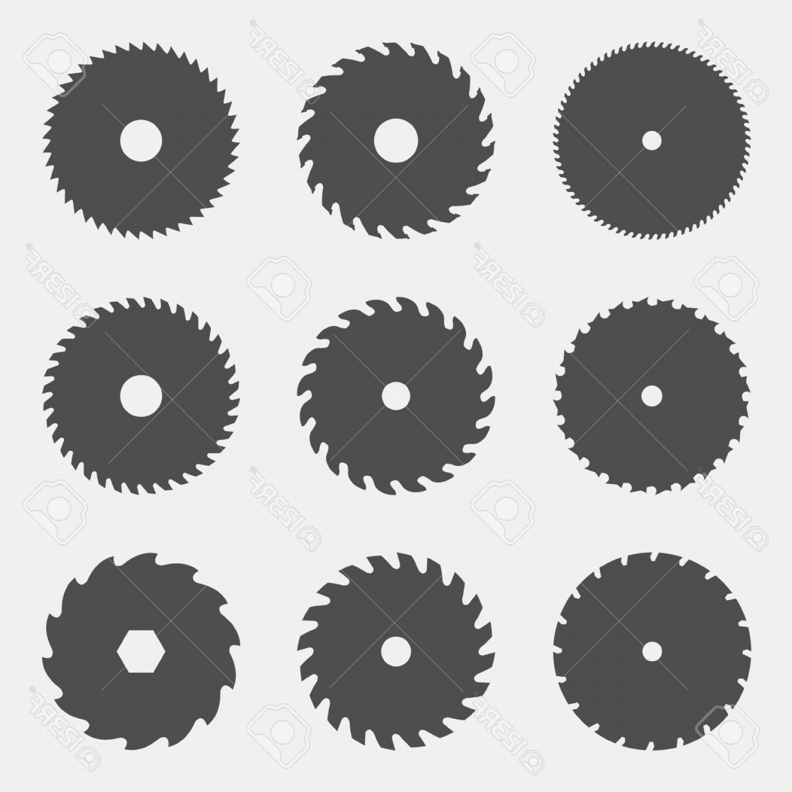 1560x1560 Photostock Vector Vector Set Of Different Black Silhouettes Of