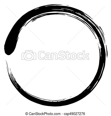 450x470 Minimalistic Enso Zen Circle Vector Isolated.