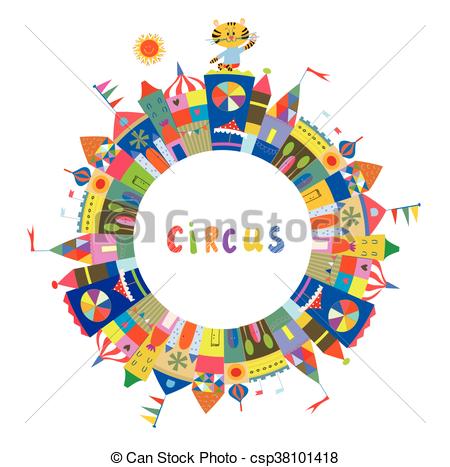 450x467 Circus Frame For The Card Or Banner, Funny Design, Vector
