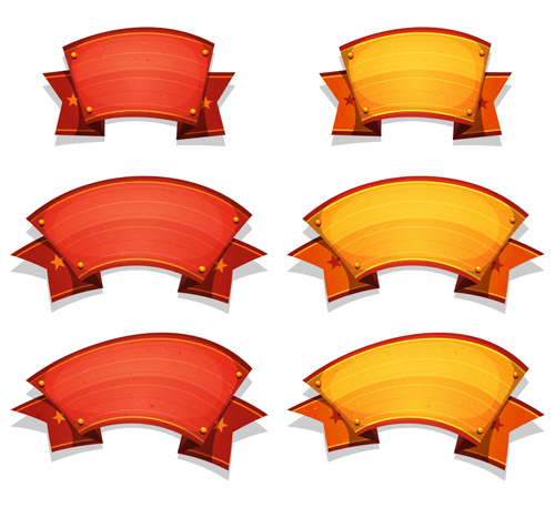 500x458 Circus Ribbon Banners Vector 02 Free Download