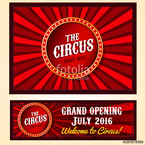 500x500 Vector Circus Banner Stock Image And Royalty Free Vector Files On