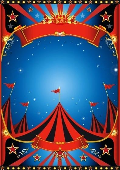 395x559 Vintage Sunburst Circus Template Free Vector Banner Asctech.co