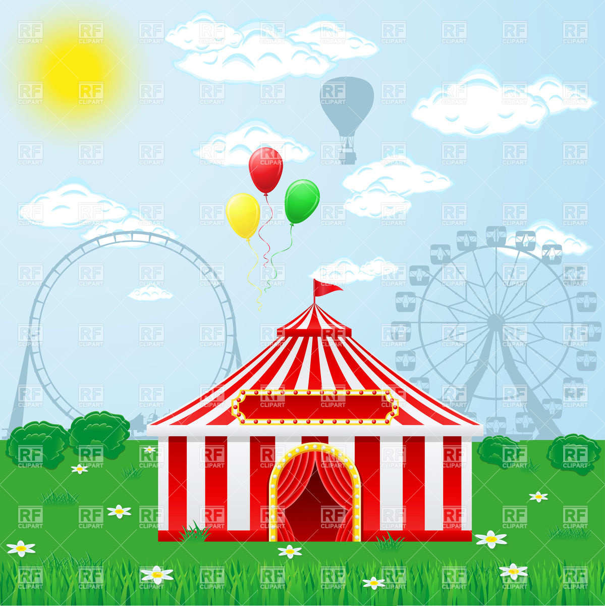 1199x1200 Outdoor Circus Tent Vector Image Vector Artwork Of Objects