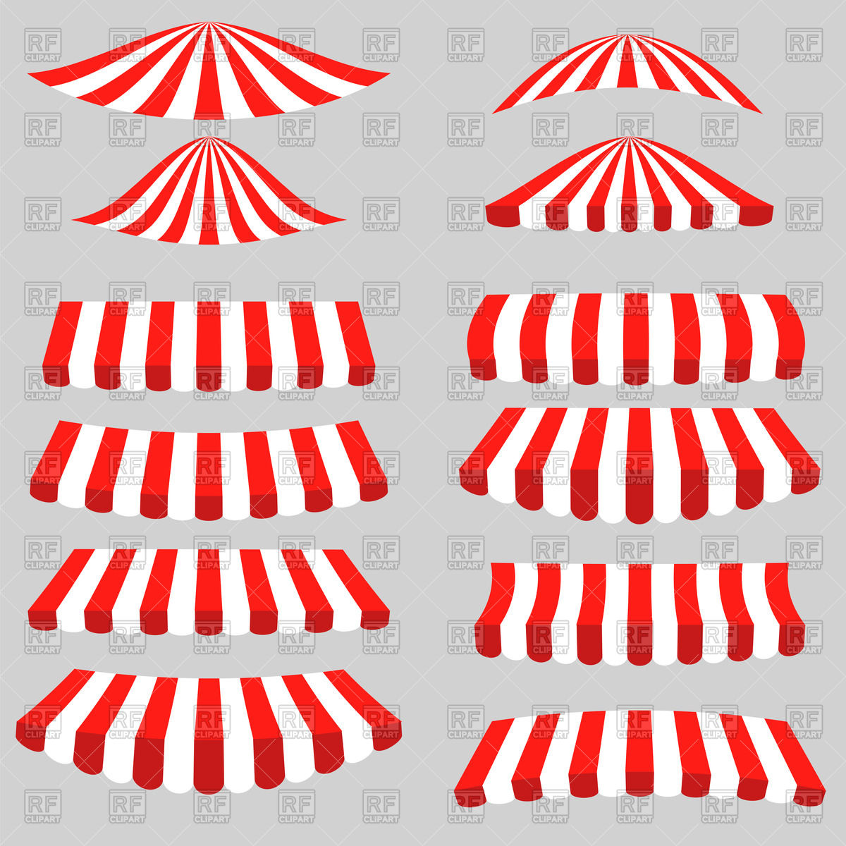 1200x1200 Set Of Red And White Tents Vector Image Vector Artwork Of