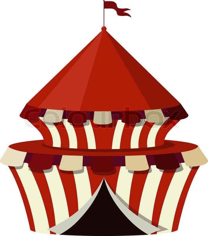 706x800 Illustration Of A Circus On A White Background Stock Vector