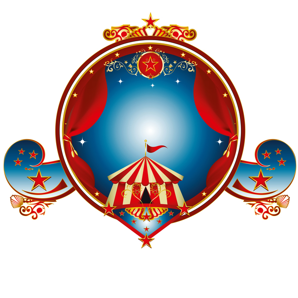 600x600 Big Top Stamp Circus Vector Free Download