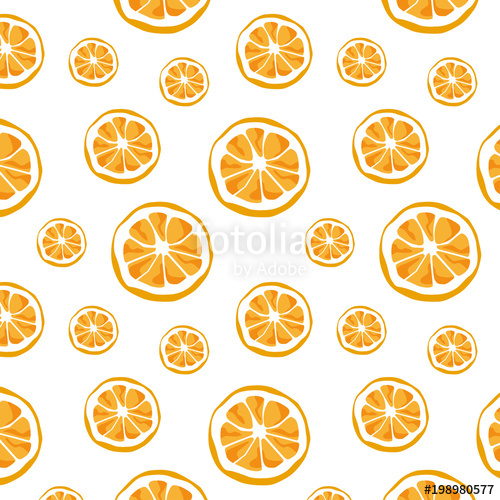 500x500 Seamless Vector Of Orange Pattern And Background. Citrus Vector