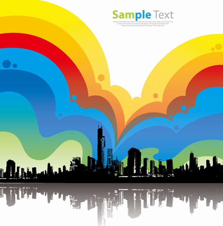 758x768 Colorful City Background Vector Illustration Free Vector