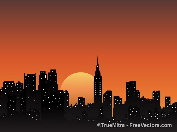600x450 Download Free City Background Vector Illustration
