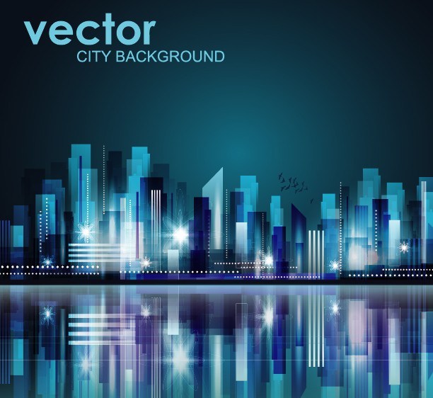 612x562 Free Abstract Modern City Background Vector 04