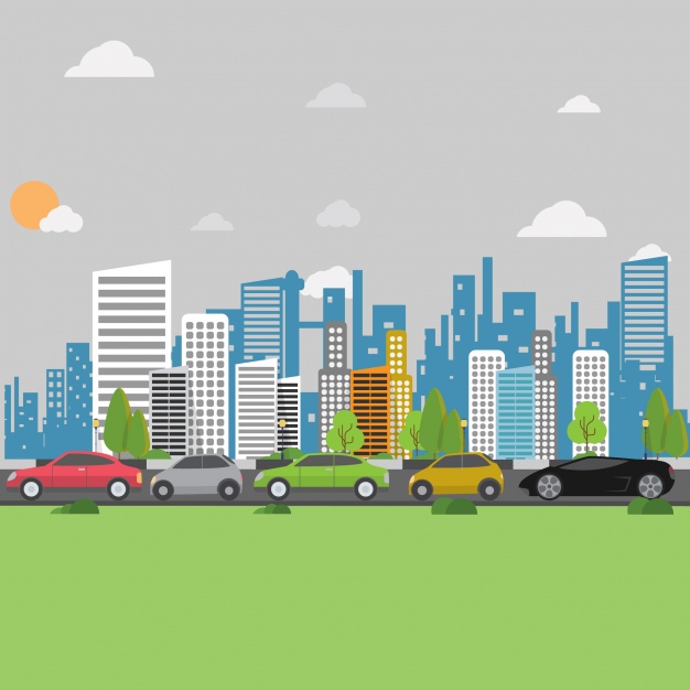 626x626 City Background Design Vector Free Download