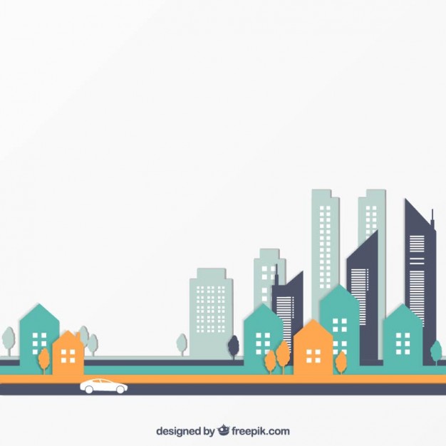 626x626 City Buildings Vector Free Download