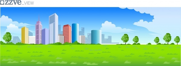 600x219 Colorful City Free Vector Download (25,078 Free Vector) For