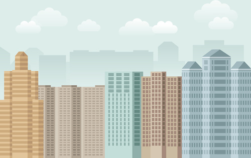 500x315 Flat City Building Vector Free Vector In Encapsulated Postscript