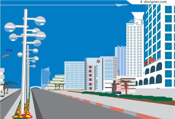 600x408 4 Designer City Building Vector Material