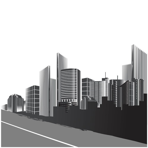 500x500 Vector City Buildings Design Elements 02 Free Download