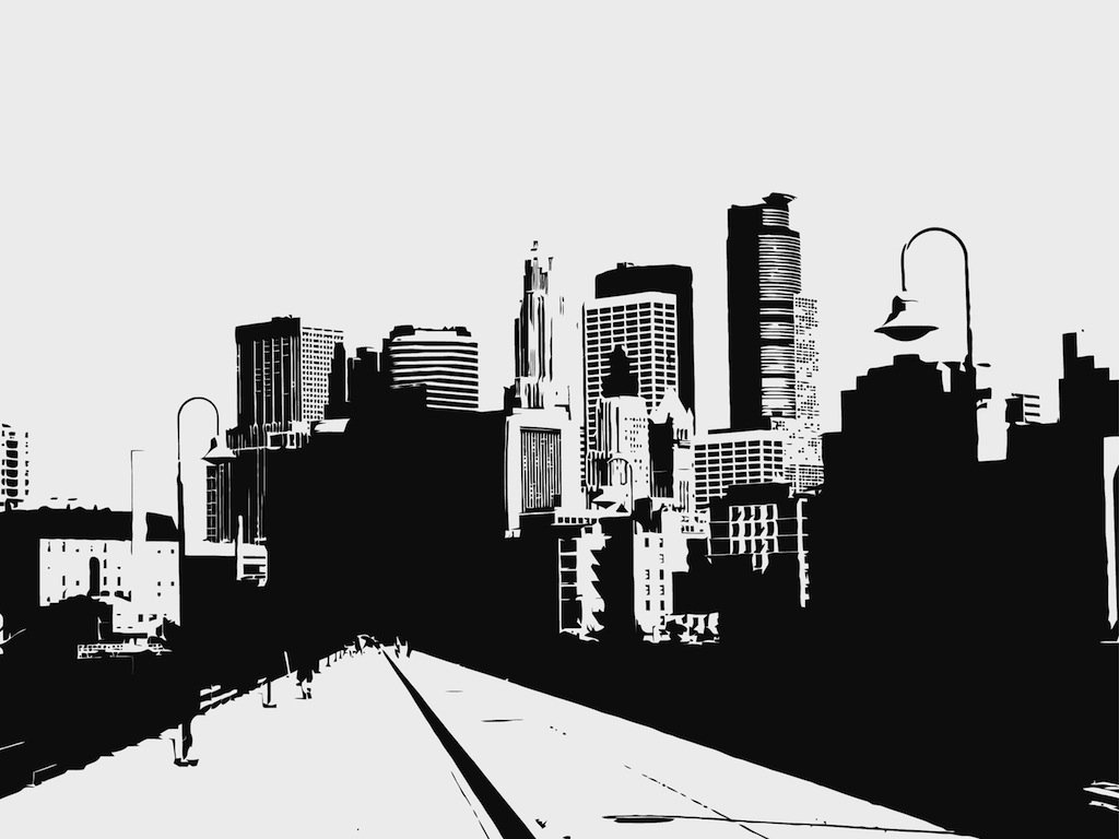 1024x768 City Road Illustration Vector Art Amp Graphics