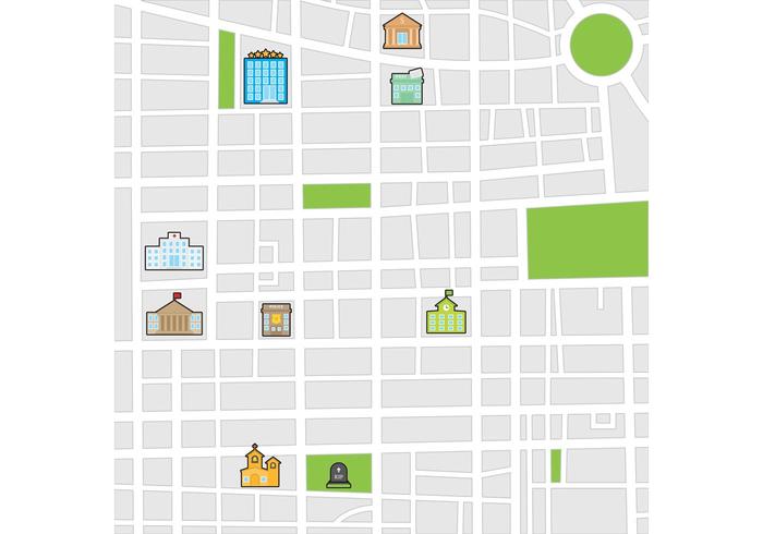 700x490 City Map Vector