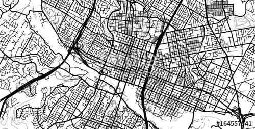 500x253 Vector City Map Of Austin, Texas. Stock Image And Royalty Free