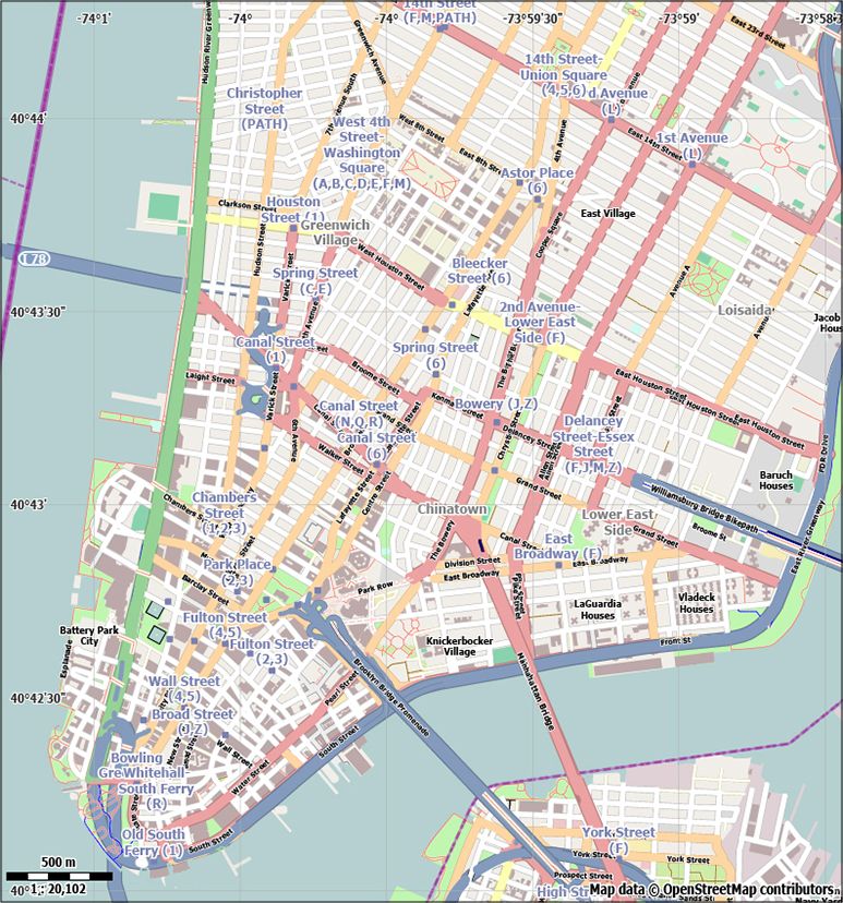 773x828 Free New York City Vector City Street Map For Use In Adobe