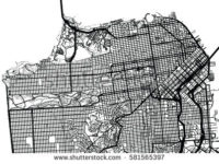 200x150 San Francisco Map Vector Free Download Stock Vector San Francisco
