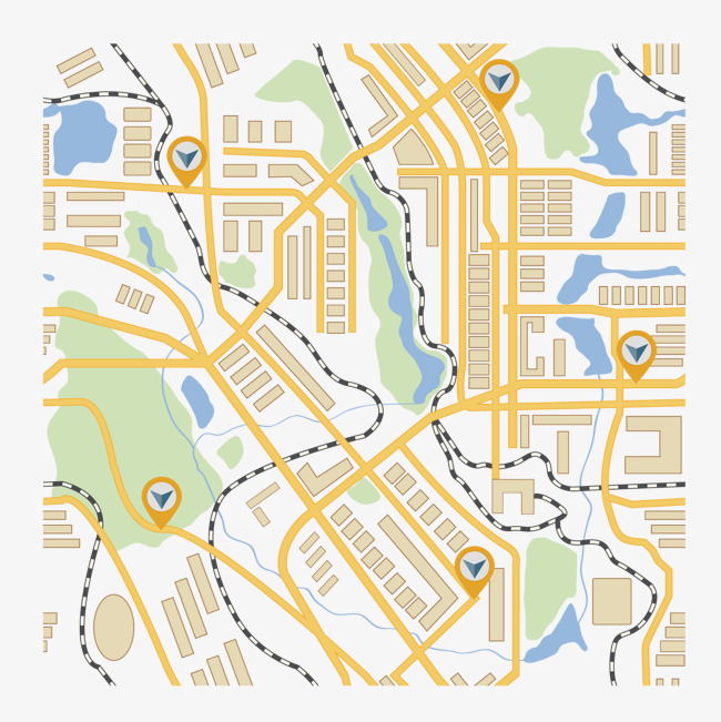 650x651 Vector City Map Illustration, Map Clipart, Color Map, Vector Png