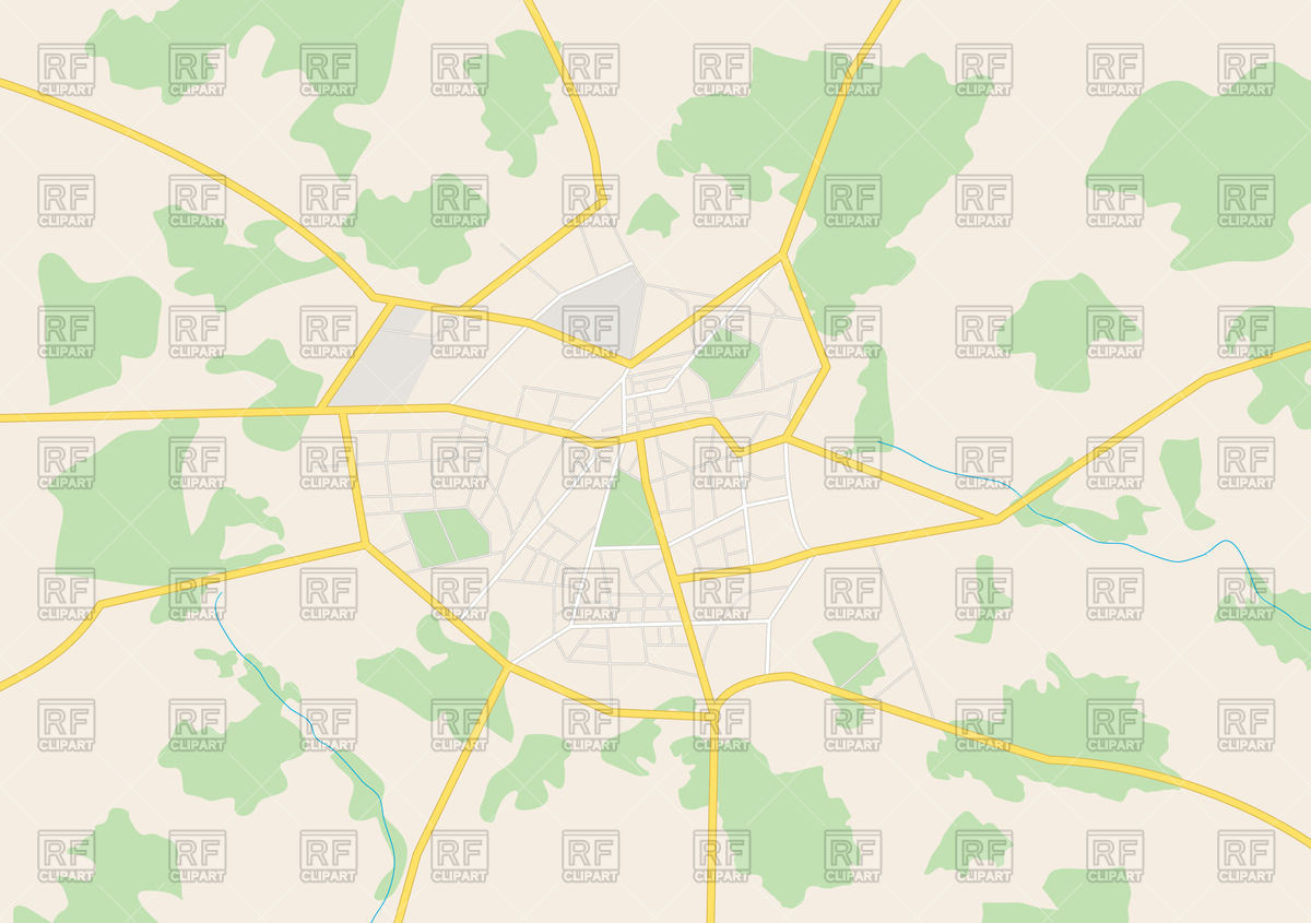 1200x845 Big City Map Vector Image Vector Artwork Of Signs, Symbols, Maps